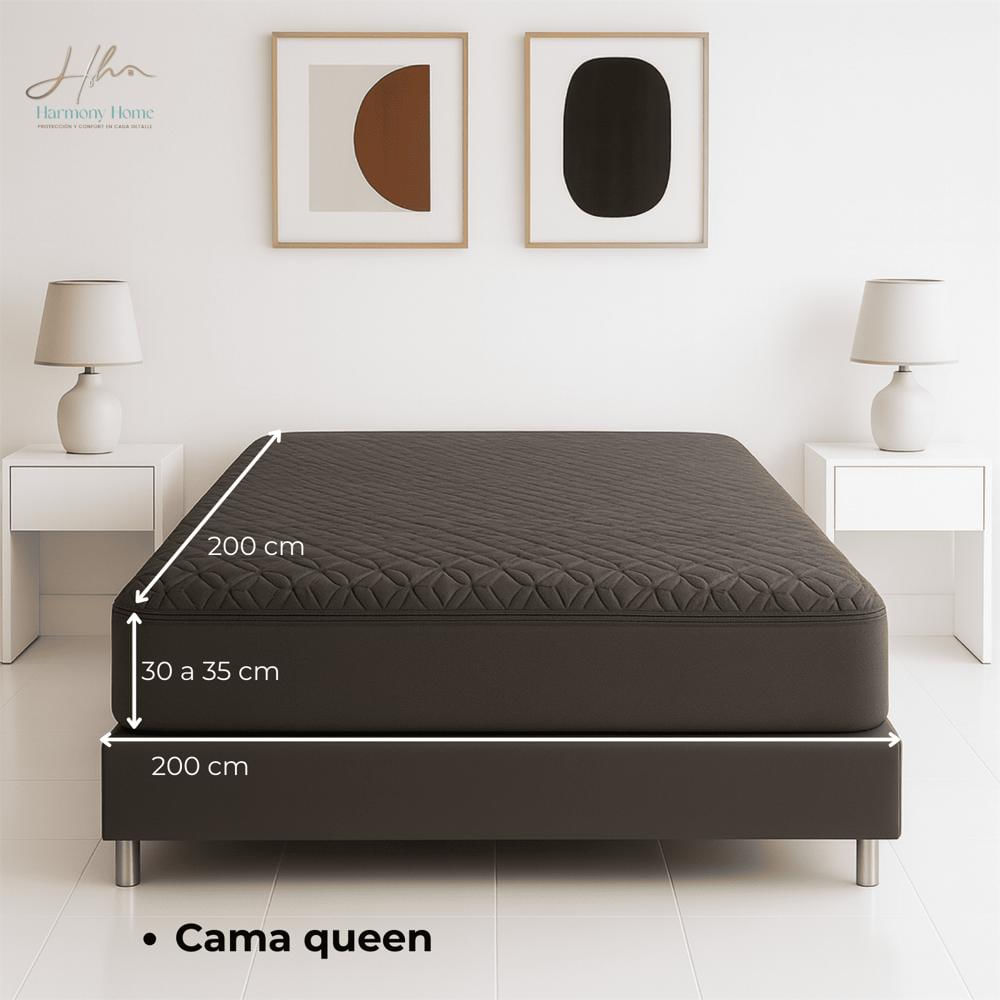 Protector Con Cremallera Cama King + Fundas Gris img #2