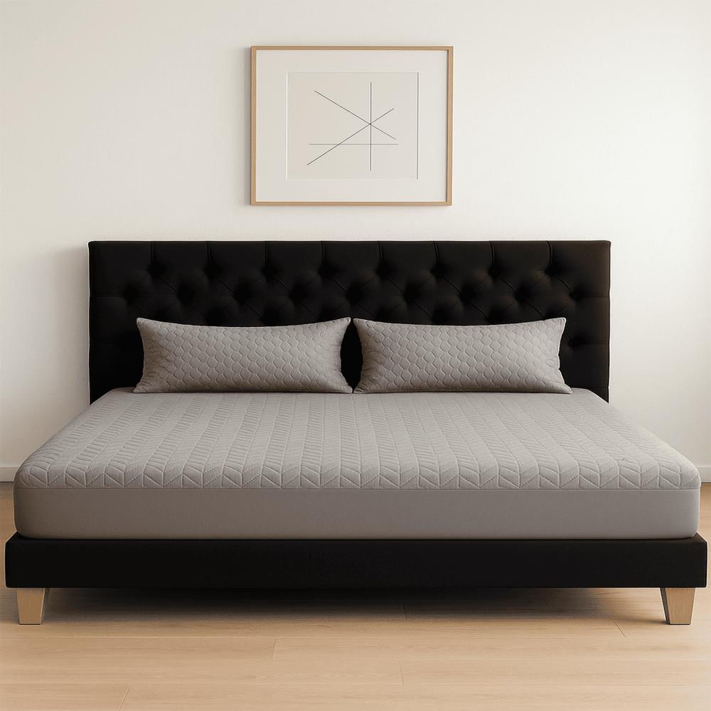 Protector Con Cremallera Cama Doble + Fundas Gris img #1