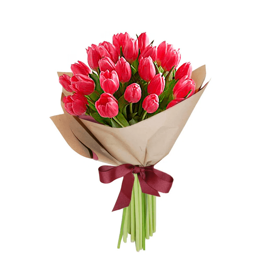 Bouquet 25 Tulipanes Fucsia img #1