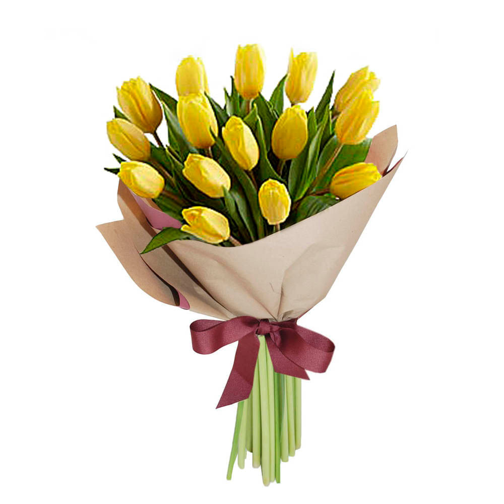 Bouquet 15 Tulipanes Amarillos img #1