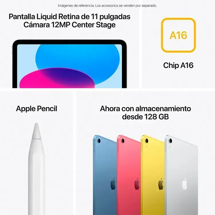 iPad 11" A16, 128GB, Azul, Apple img #3