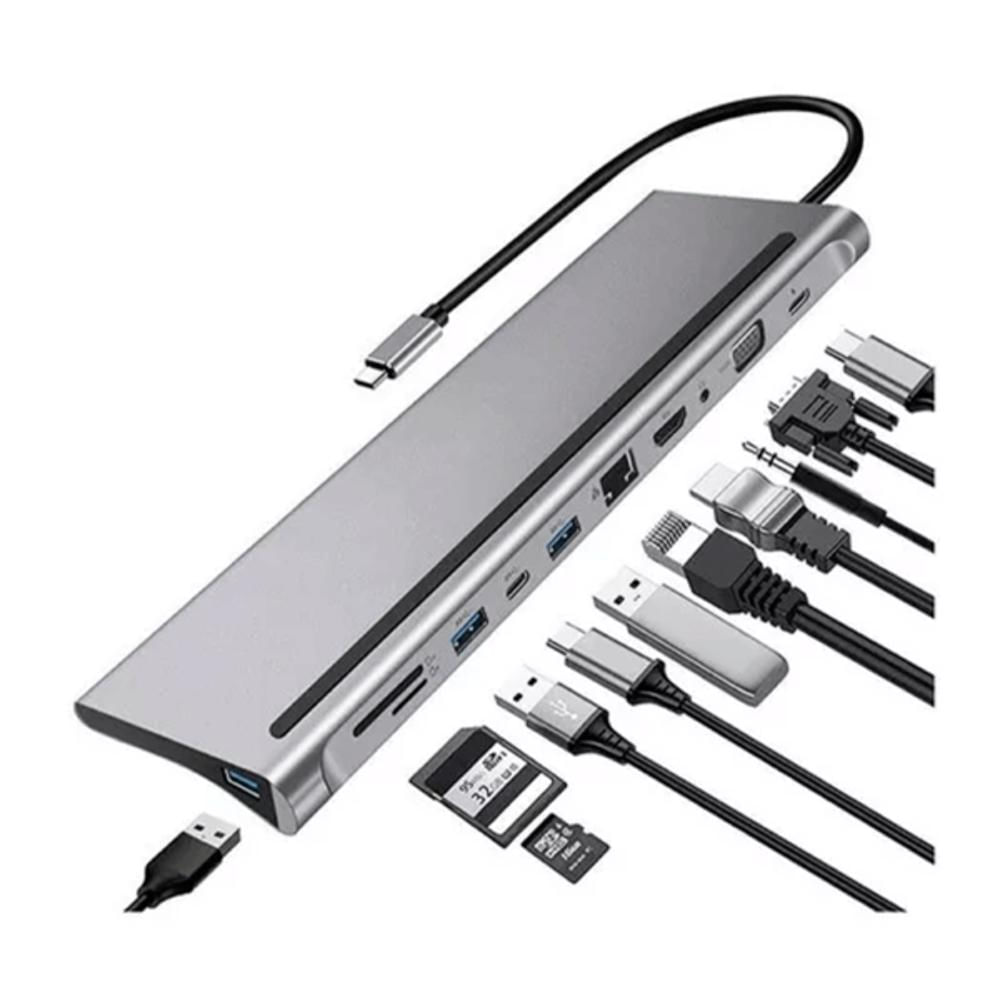 Hub Usb Tipo C 12 En 1 Docking img #1
