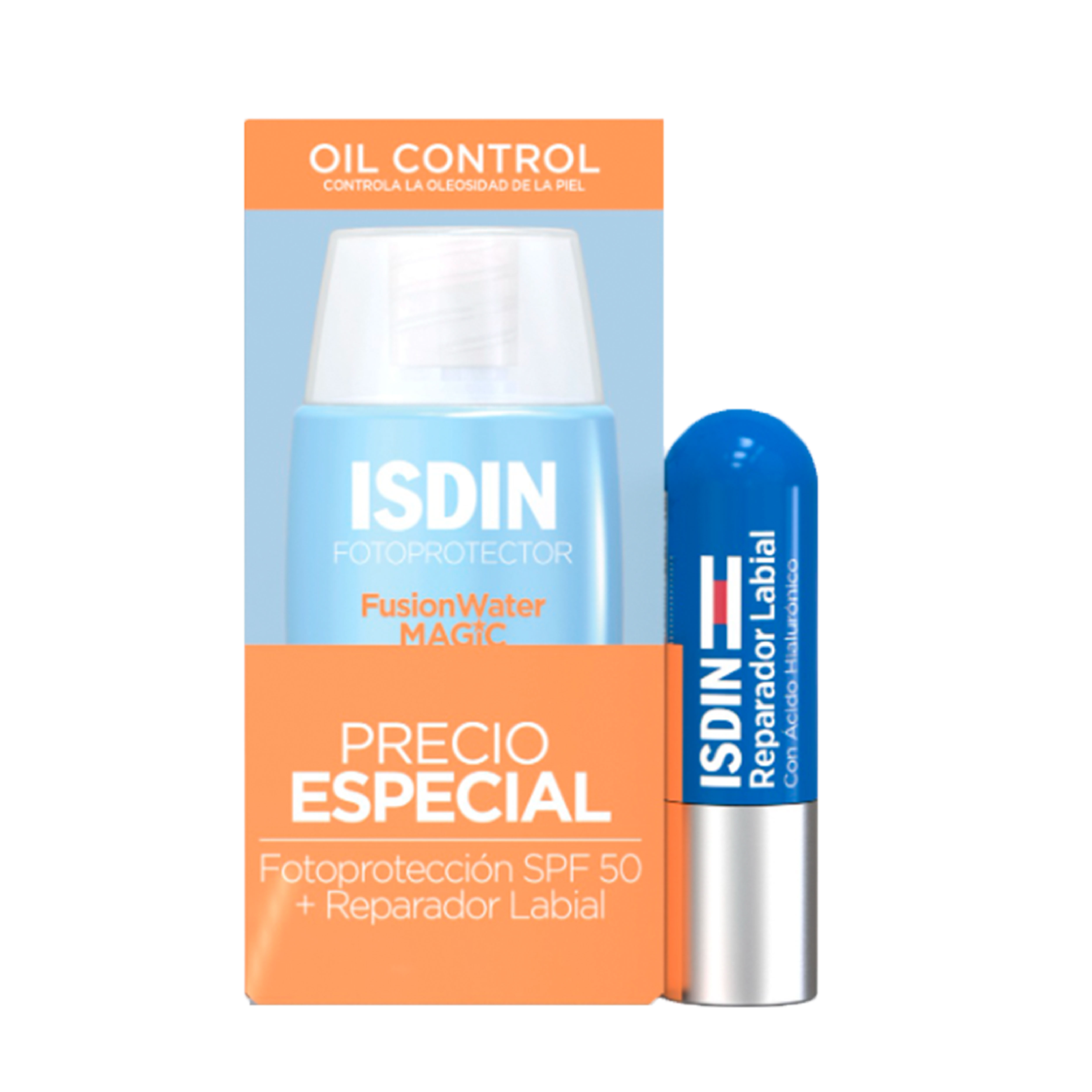 Kit Fusion Water Magic 50 ml + Reparador Labial 4gr - Isdin img #1