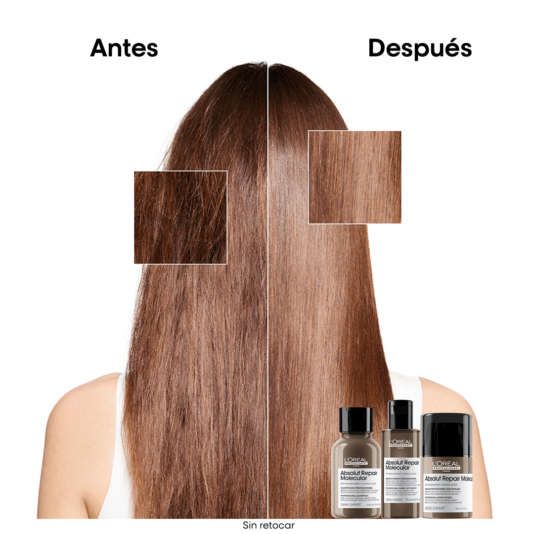 Mini Mascarilla Reparadora Leave-in Absolut Repair Molecular - Loreal professionnel img #6