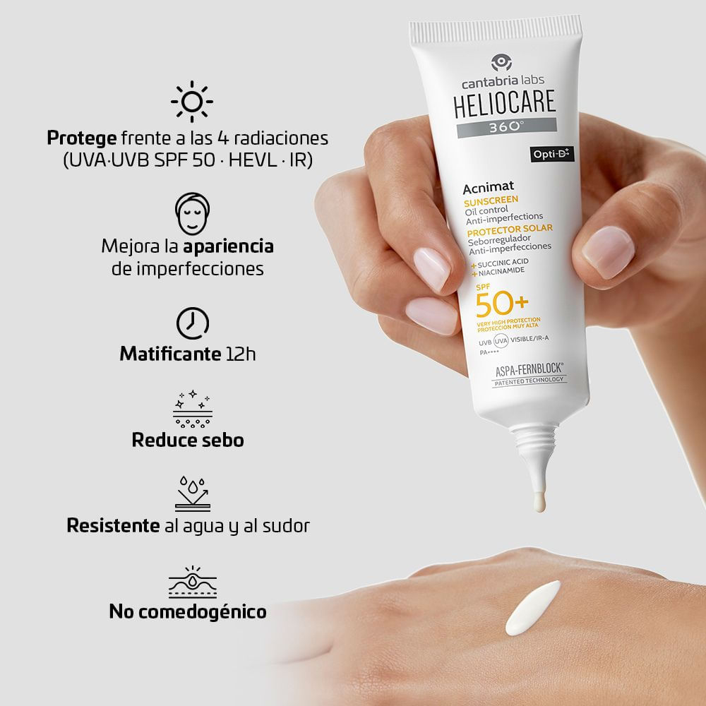 Heliocare 360° Acnimat Protector Solar Spf50+ - Cantabria Labs img #4