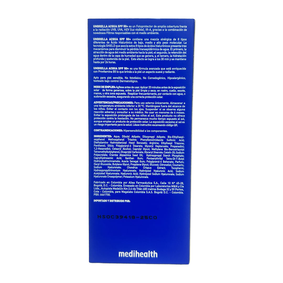 Protector Solar Aqcua SPF50 - Umbrella img #2