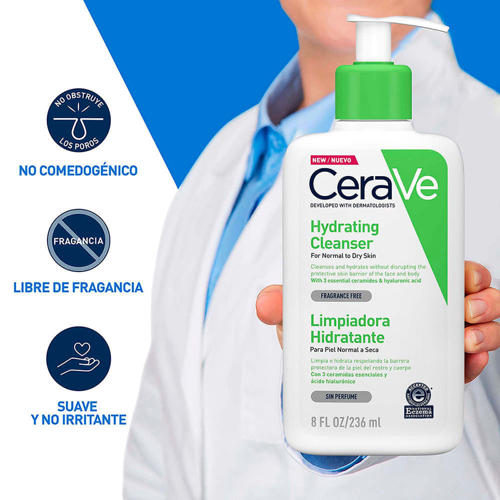 Limpiador Hidratante Para Piel Normal A Seca - CeraVe img #3