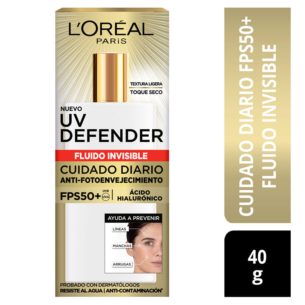 Kit Loreal Paris Serum Rostro Retinol + Protector Solar UV Defender Fluid img #3