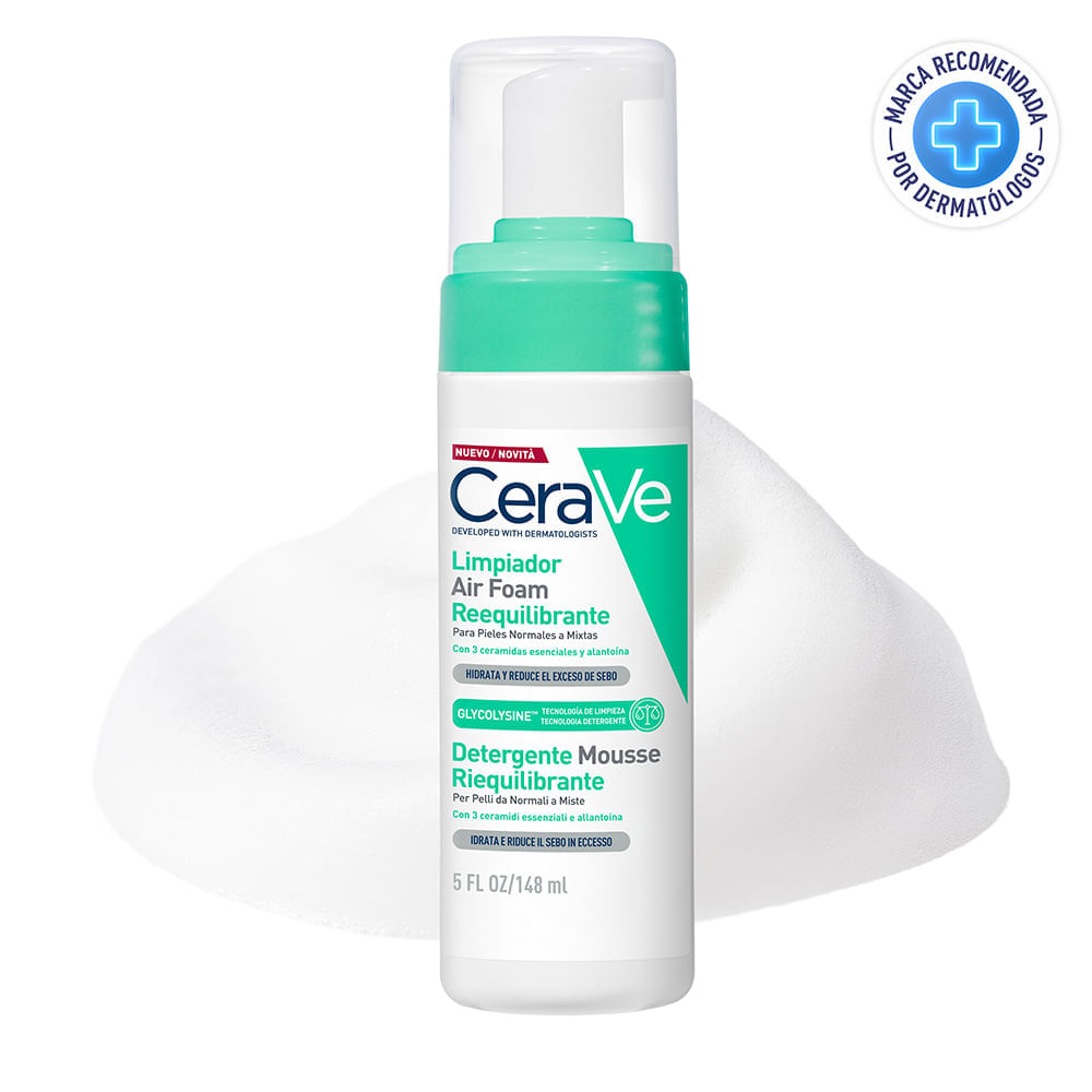 Limpiador Air Foam Reequilibrante Para Piel Normal a Mixta - CeraVe img #1