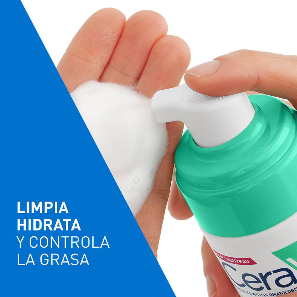 Limpiador Air Foam Reequilibrante Para Piel Normal a Mixta - CeraVe img #5