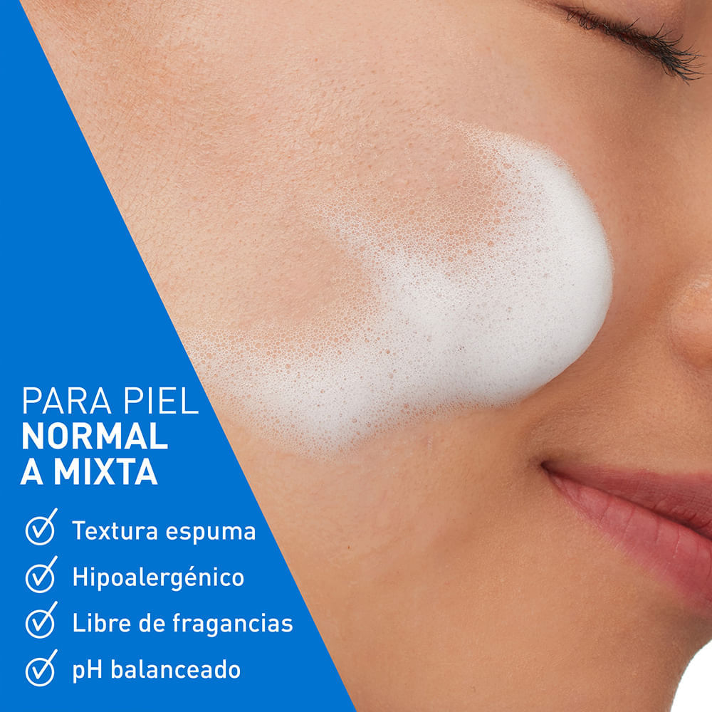 Limpiador Air Foam Reequilibrante Para Piel Normal a Mixta - CeraVe img #2