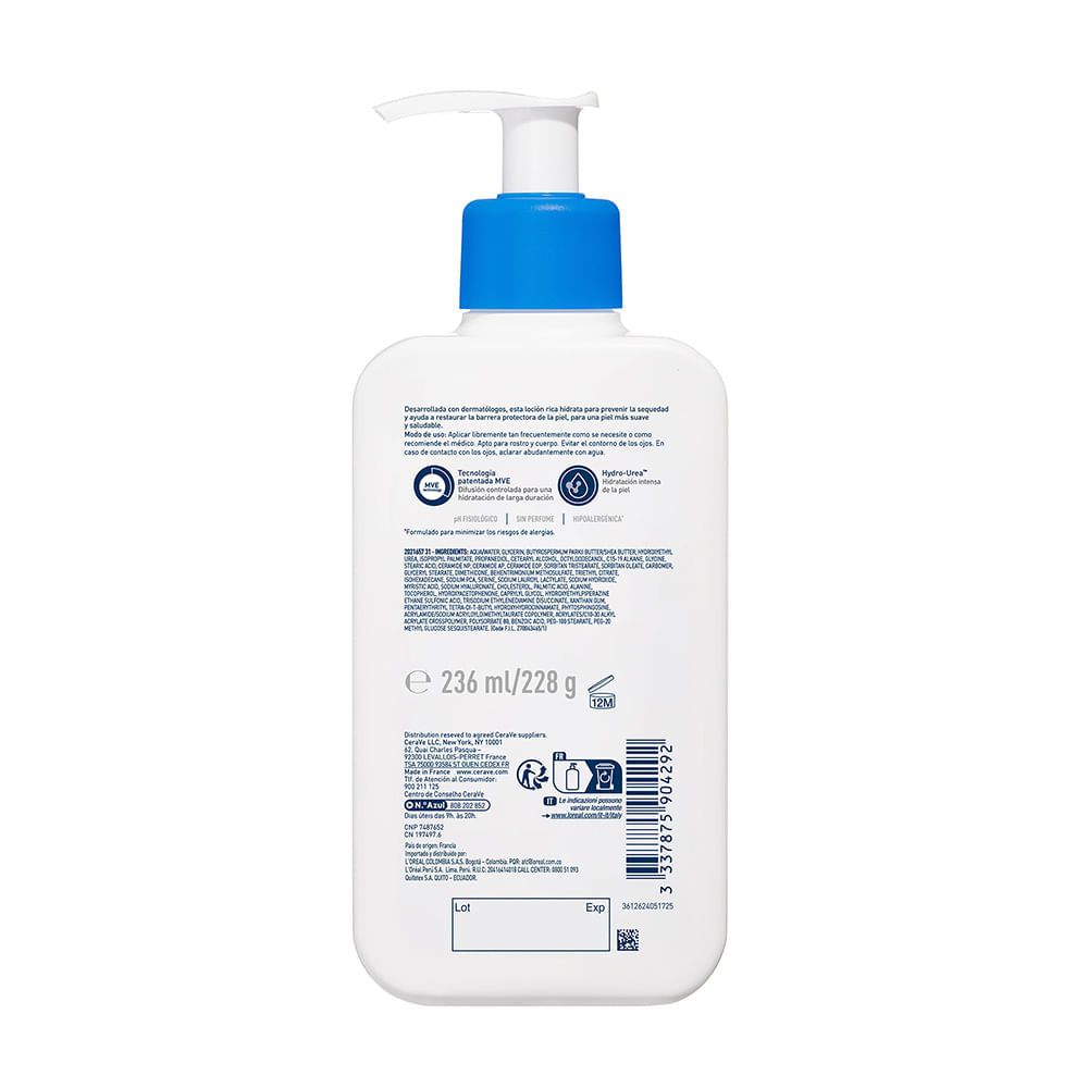 Loción Hidratante Intensiva - Cerave img #3