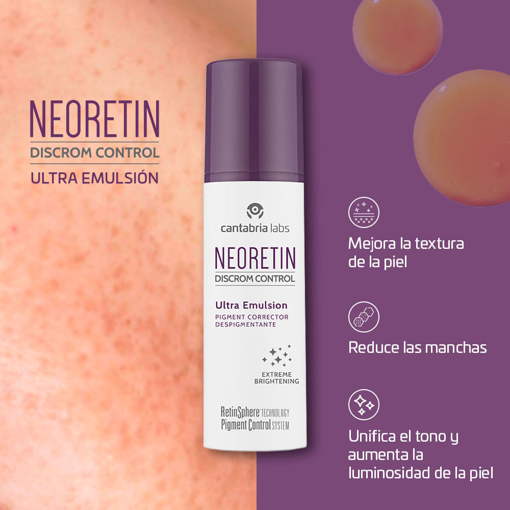 Kit Neoretin Ultra Emulsión 30ml + Gratis Hydractive Micelar 100 ml + Gratis Heliocare Pigment Solution 15 ml - Cantabria Labs img #2