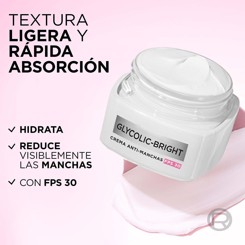 Crema Hidratante Día Antimanchas Glycolic Bright Ácido Glicólico y Niacinamida - LOréal Paris img #2