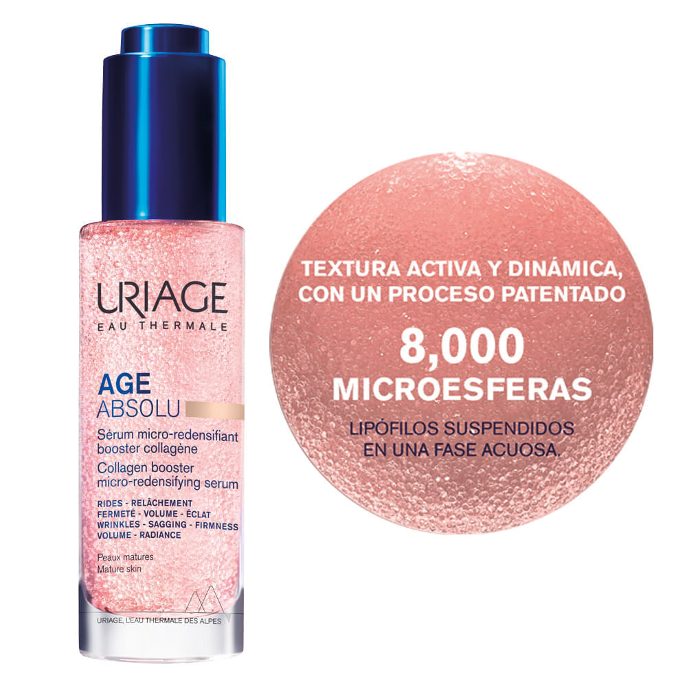 Kit Age Absolu Suero 30 ml + Gratis Agua Termal Crema 15 ml + Gratis Agua Termal Mascarilla De Noche 15 ml - Uriage img #3