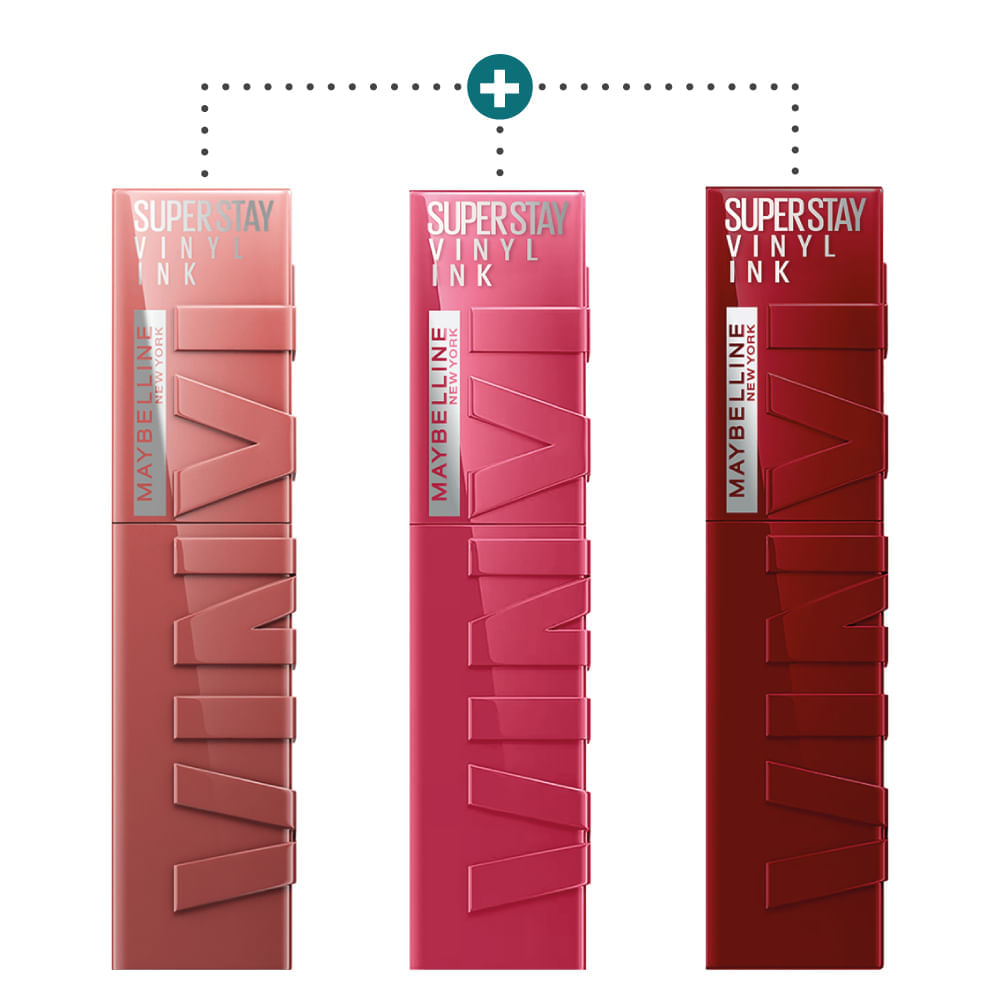 Kit Maybelline New York  Labiales Vinyl Ink Cheeky + Coy + Peachy img #1