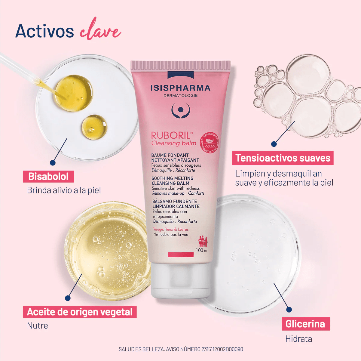 Balsamo Fundente Ruboril Cleansing Balm limpiador - Isispharma img #2