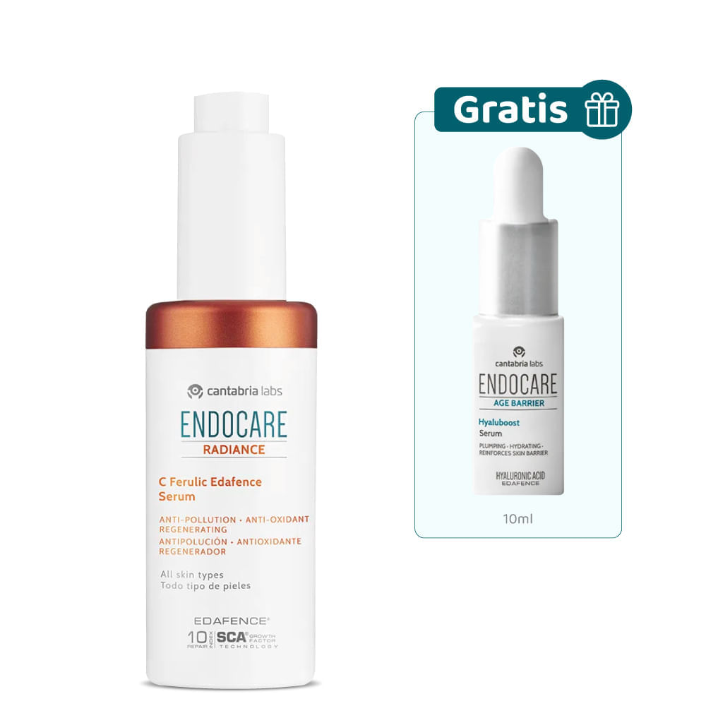 Kit Endocare: Radiance C Ferulic Serum 30 ml + Gratis Age Barrier Hyaluboost Serum 10 ml - Cantabria Labs img #1