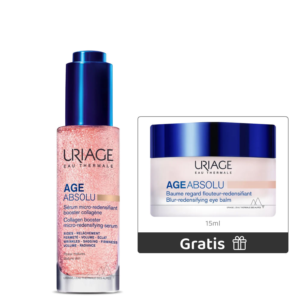 Kit Anti edad: Age Absolu Suero 30 ml +  Obsequio Age Absolu Contorno De Ojos 15 ml - Uriage img #1