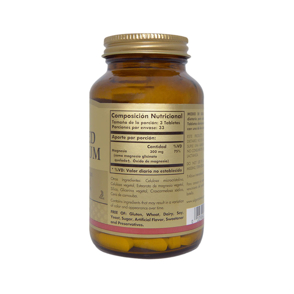 Chelated Magnesium - Solgar img #2