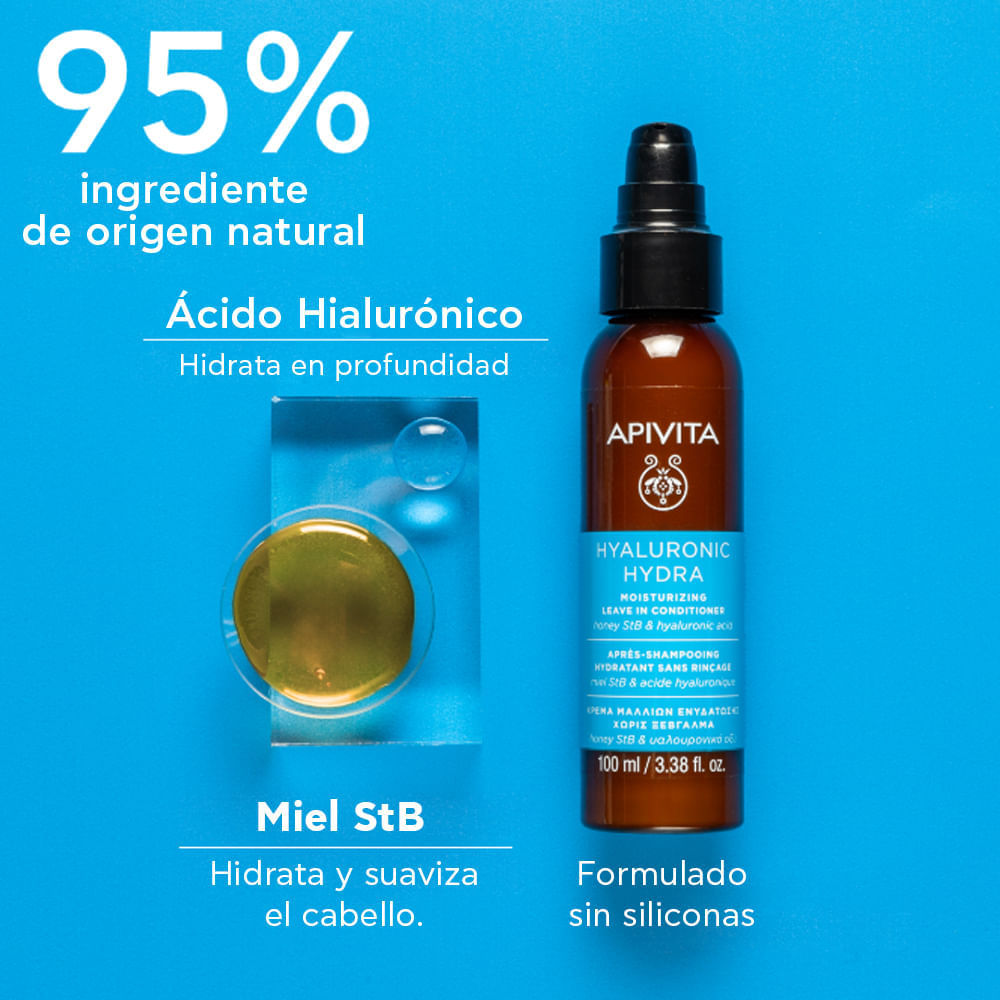 Hyalu Hydra Leave In Conditioner - Apivita 100ml img #2