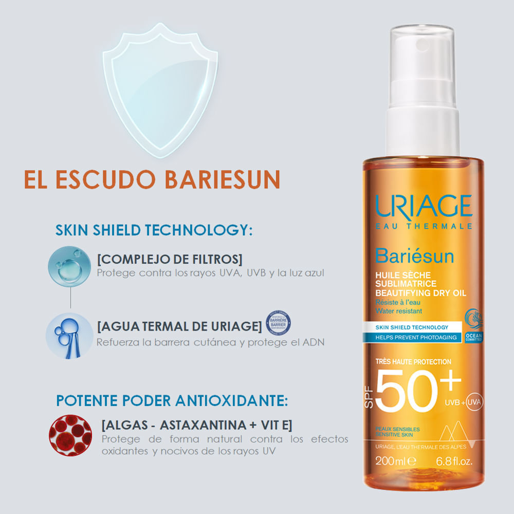 Bariesun Aceite Seco Embellecedor Spf50+ - Uriage img #5