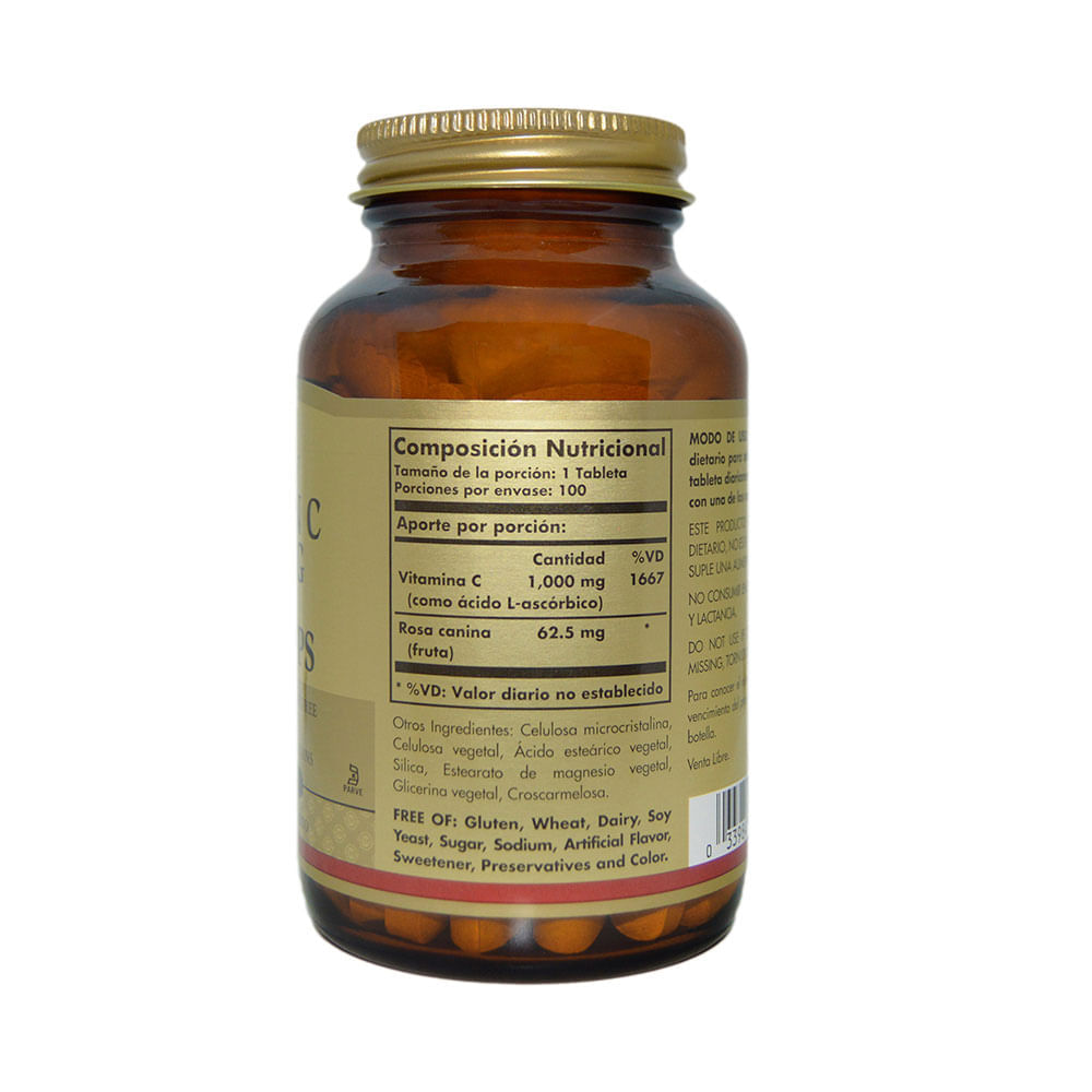 Vitamin C with Rose Hips - Solgar img #2