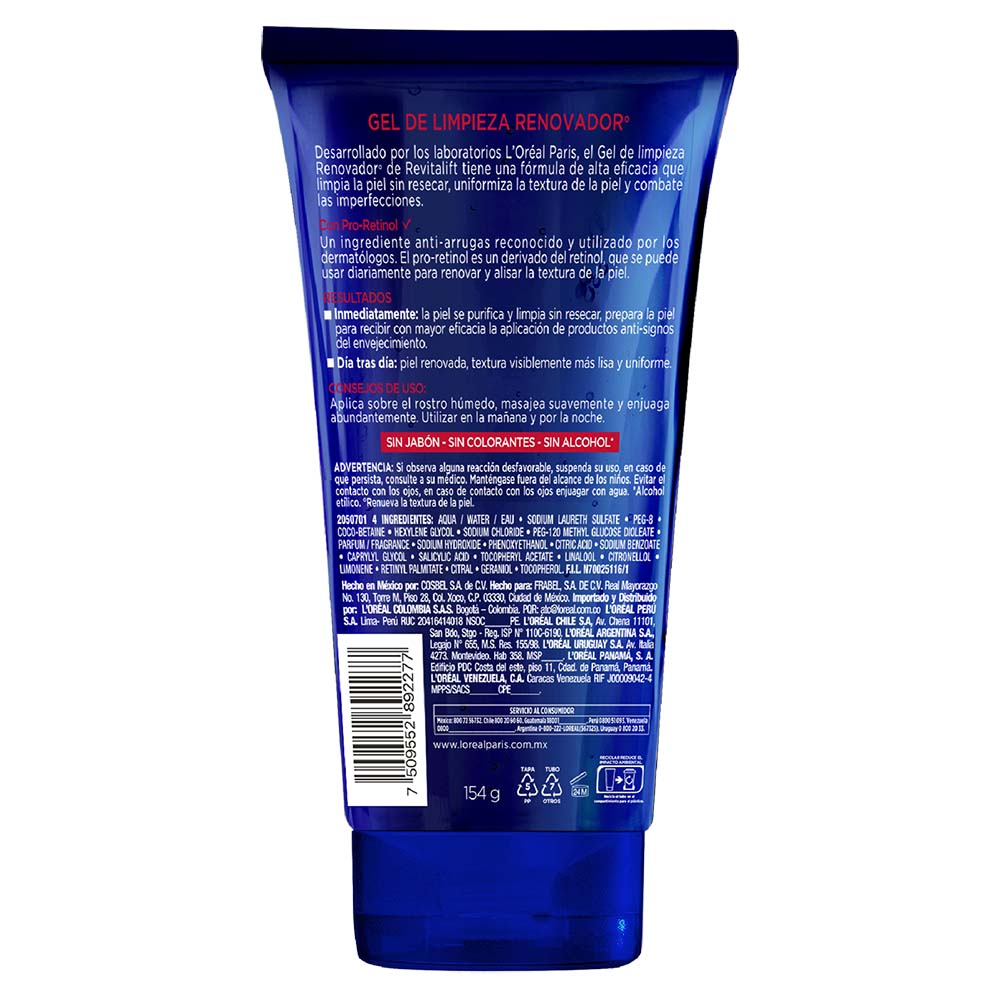 Gel Limpiador Antiarrugas Retinol Revitalift - LOréal Paris img #2