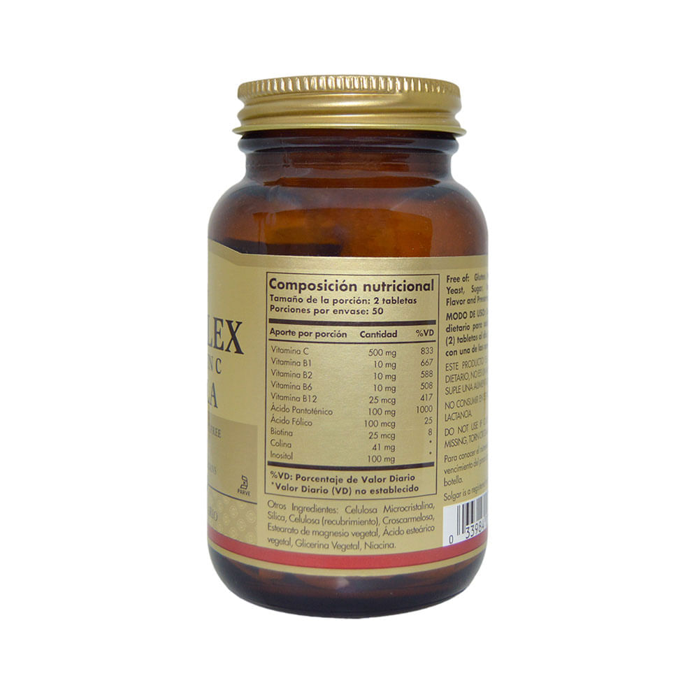 B-Complex with Vitamin C - Solgar img #3