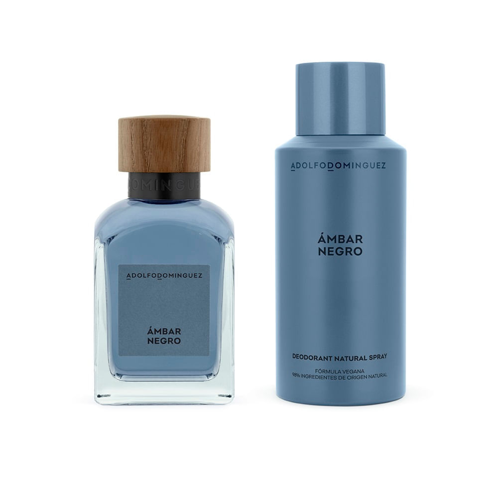 Kit Hombre Ámbar Negro EDP 120ml + Desodorante 150ml -  Adolfo Dominguez img #1