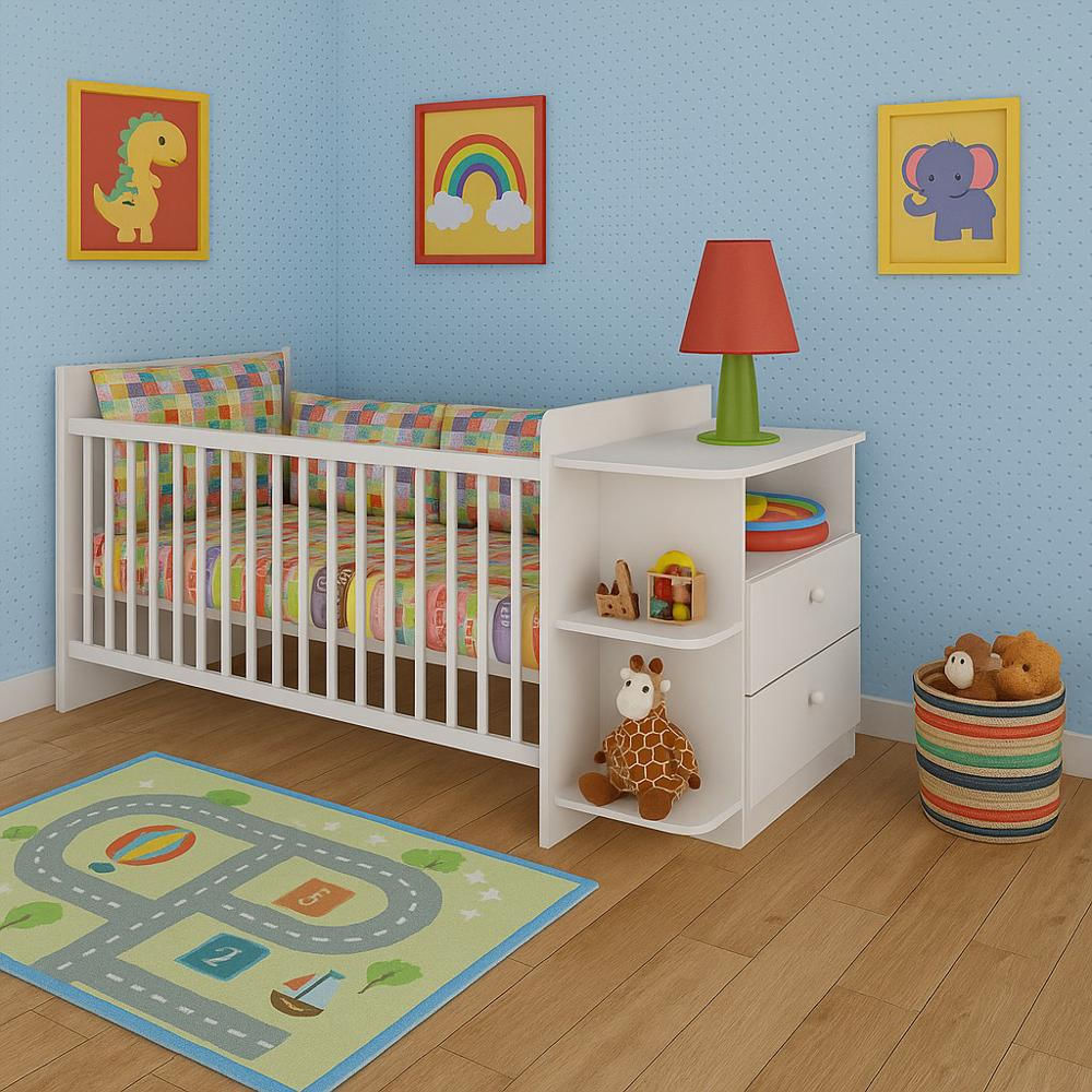 Cuna Con Cómoda Luna Blanco img #2