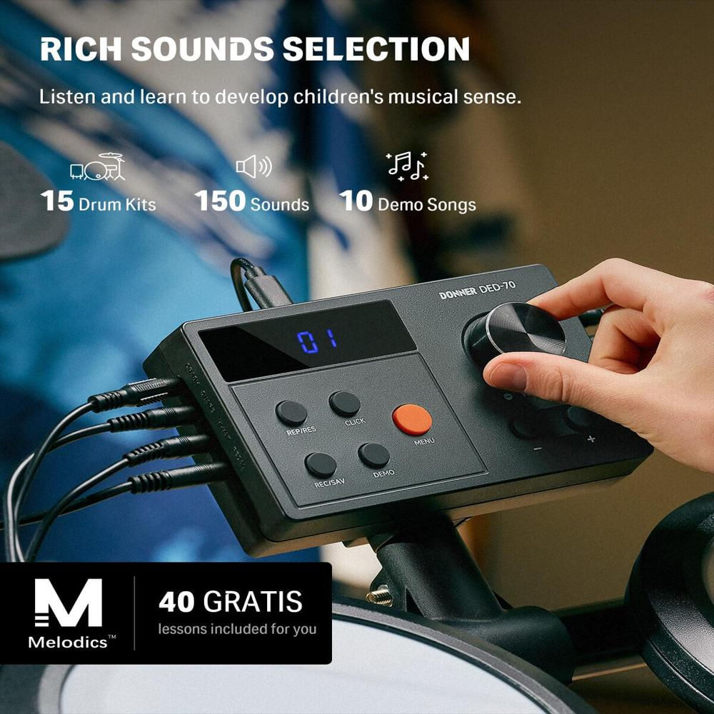 Batería Electrónica Donner Ded 70 Versión Nueva Con Taburete img #2