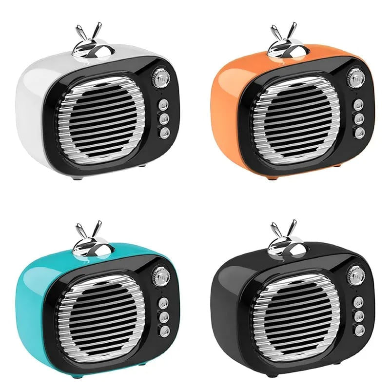 Parlante Bocina Radio Altavoz Retro Mini Tv Recargable Con Soporte Para Celular img #5