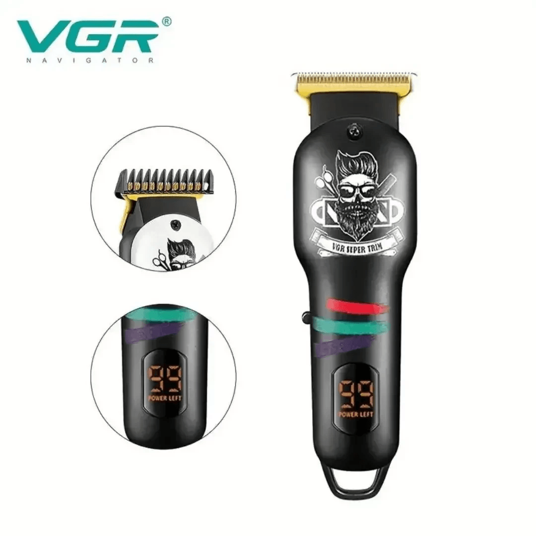 Maquina Cortadora De Cabello Afeitadora Barbera Profesional Recargable VGR 971 img #2