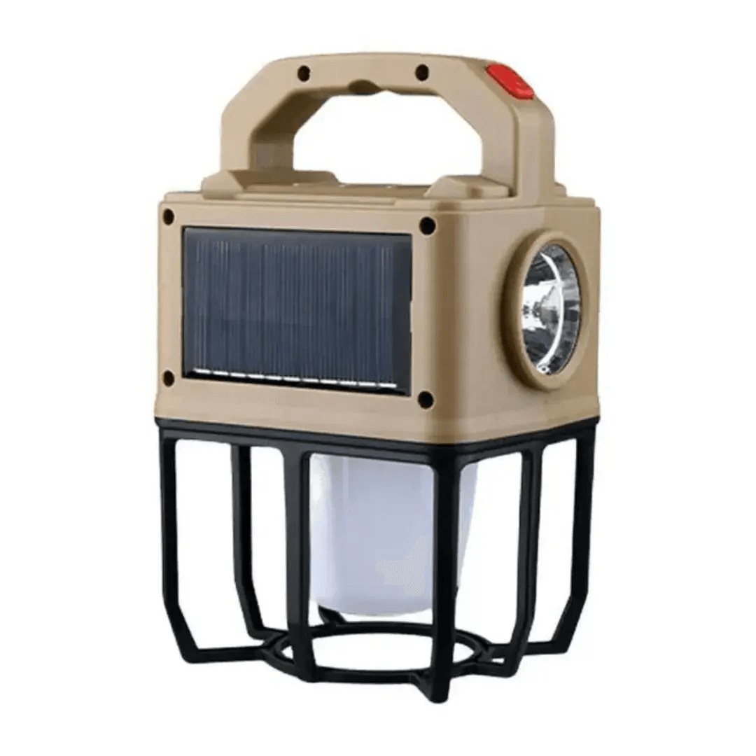 Lampara Solar Linterna Reflector De Camping 2 En 1 Con Canasta Protectora Recargable img #2
