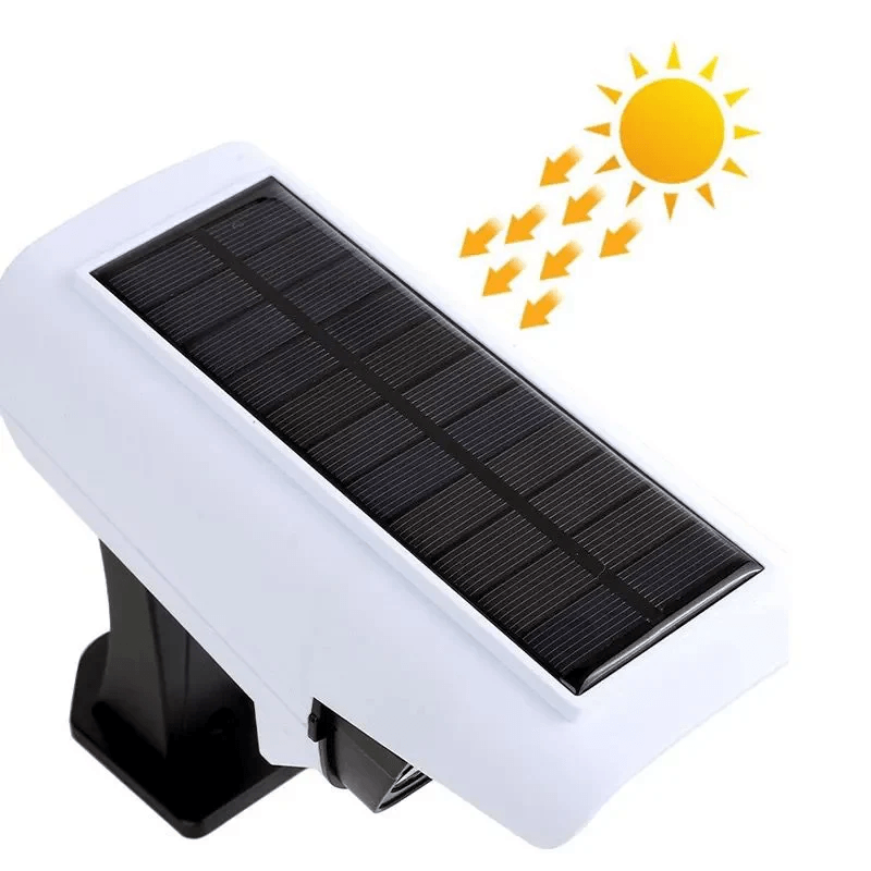 Lampara Foco Panel Solar Tipo Cámara De Seguridad Con Sensor De Movimiento img #1