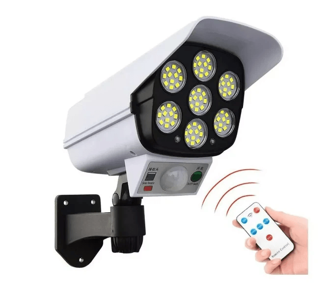 Lampara Foco Panel Solar Tipo Cámara De Seguridad Con Sensor De Movimiento img #3