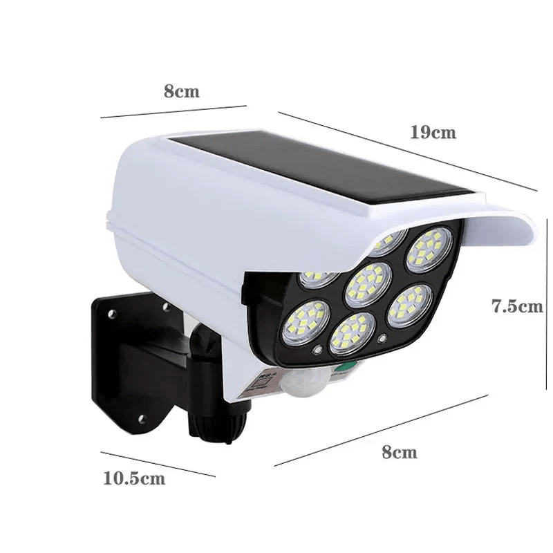 Lampara Foco Panel Solar Tipo Cámara De Seguridad Con Sensor De Movimiento img #2