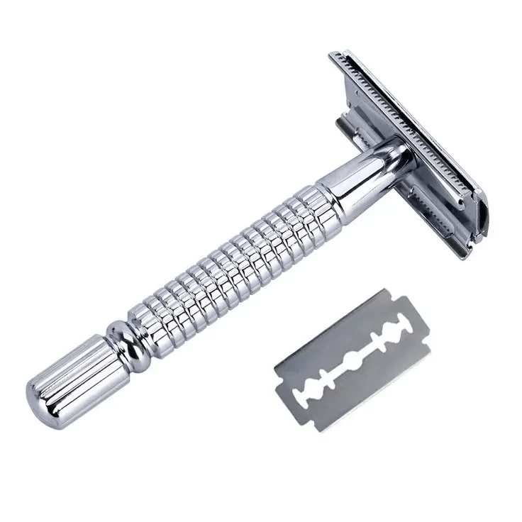 Máquina De Afeitar Clásica Metálica Estuche Con Espejo img #1