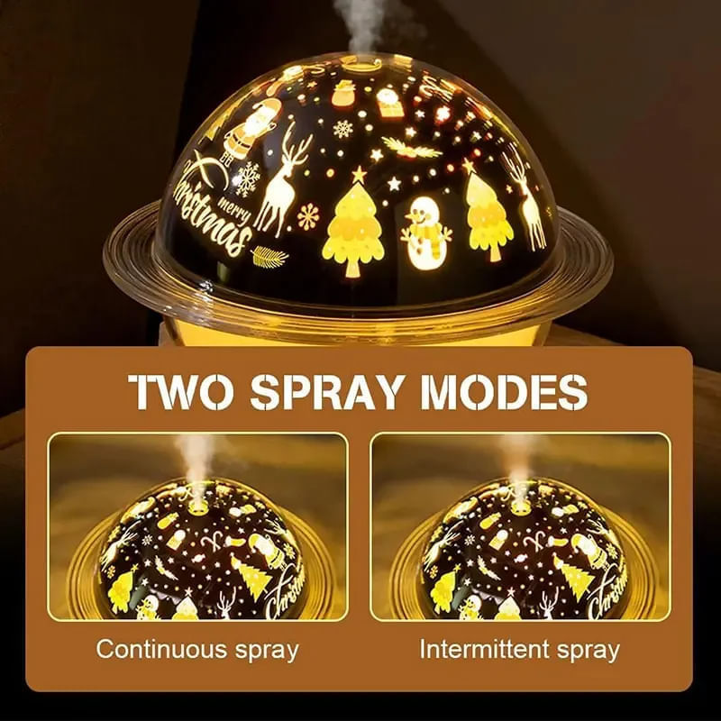Humidificador Lámpara Aromatizante Forma de Planeta 3D Con Luz LED Recargable img #6