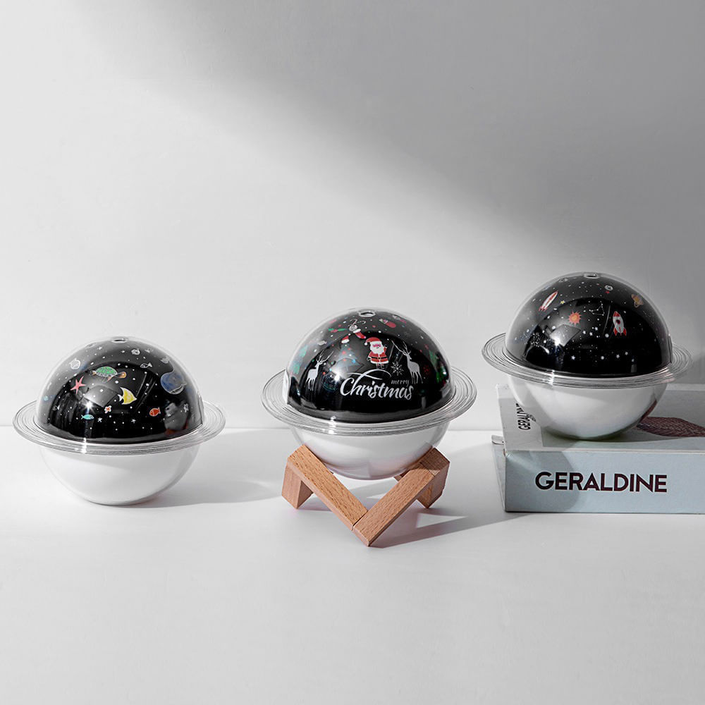 Humidificador Lámpara Aromatizante Forma de Planeta 3D Con Luz LED Recargable img #5