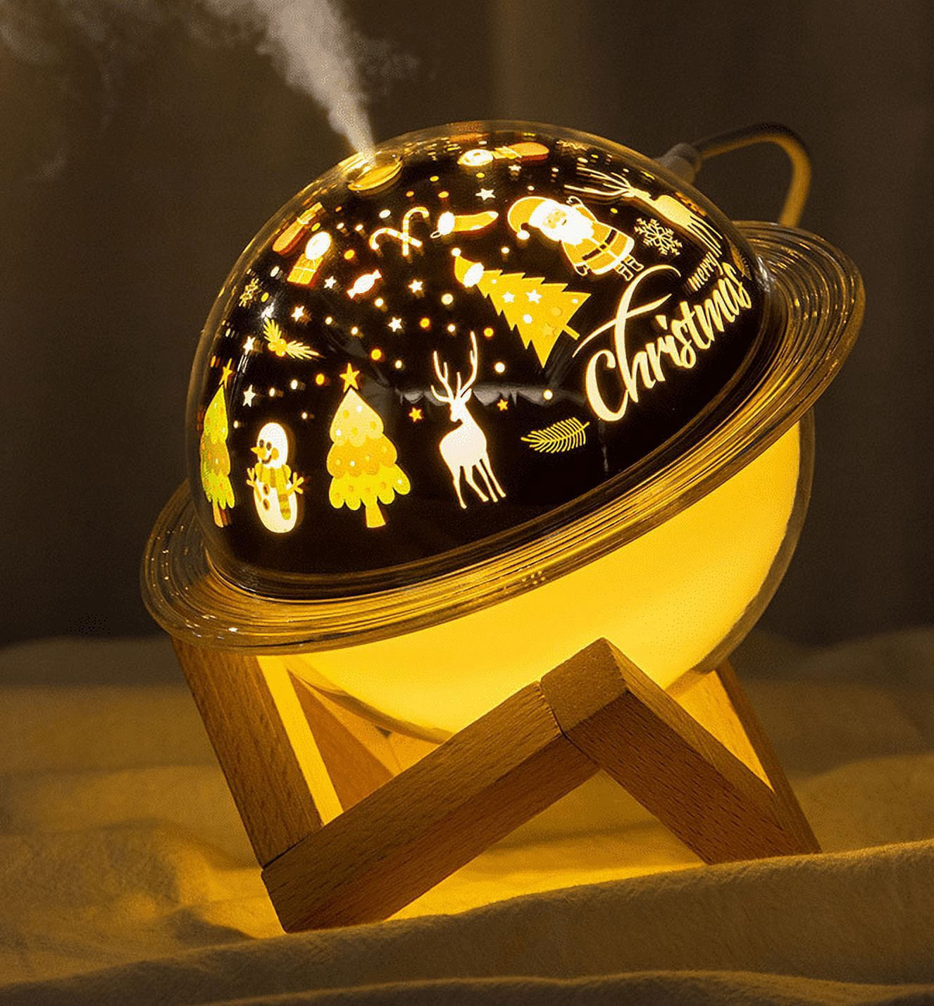 Humidificador Lámpara Aromatizante Forma de Planeta 3D Con Luz LED Recargable img #4