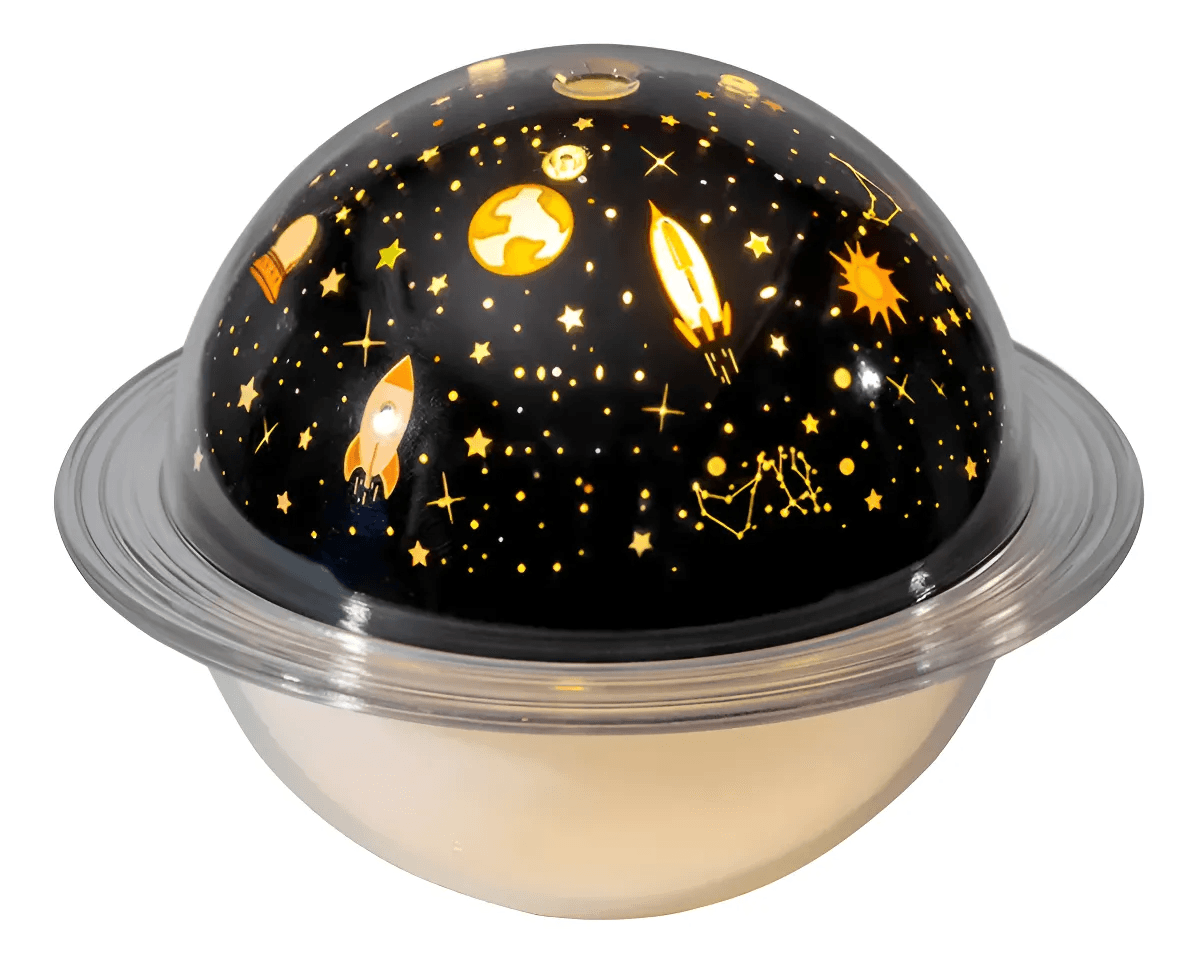 Humidificador Lámpara Aromatizante Forma de Planeta 3D Con Luz LED Recargable img #1