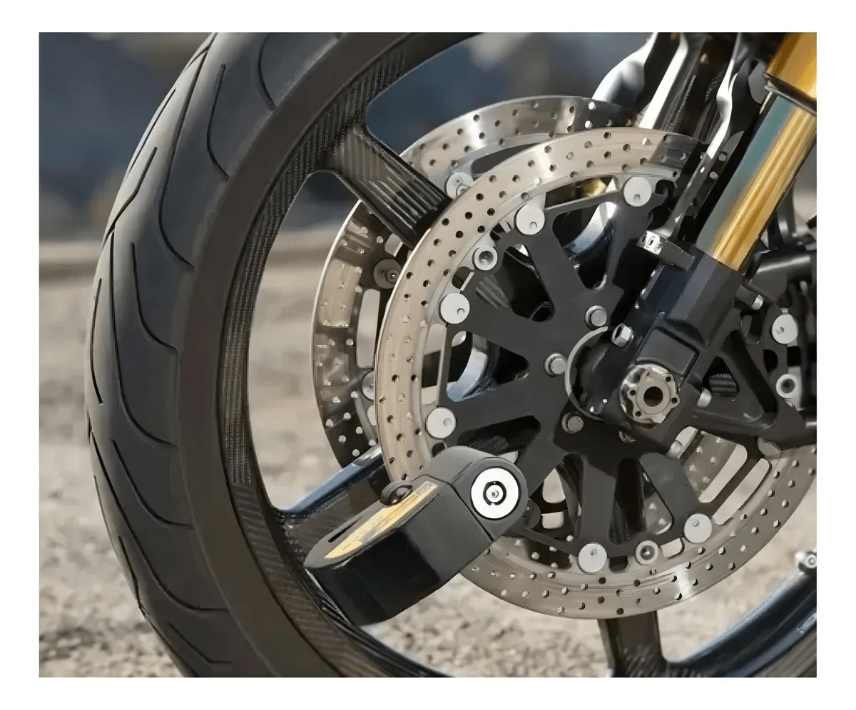 Candado Bloqueo de Freno de Disco con Alarma Moto Bicicleta Resistente img #3