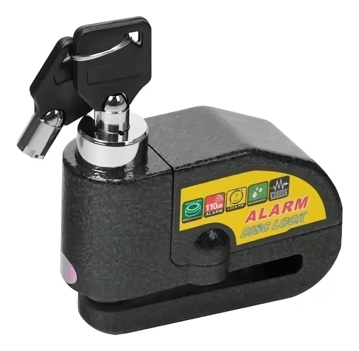 Candado Bloqueo de Freno de Disco con Alarma Moto Bicicleta Resistente img #1