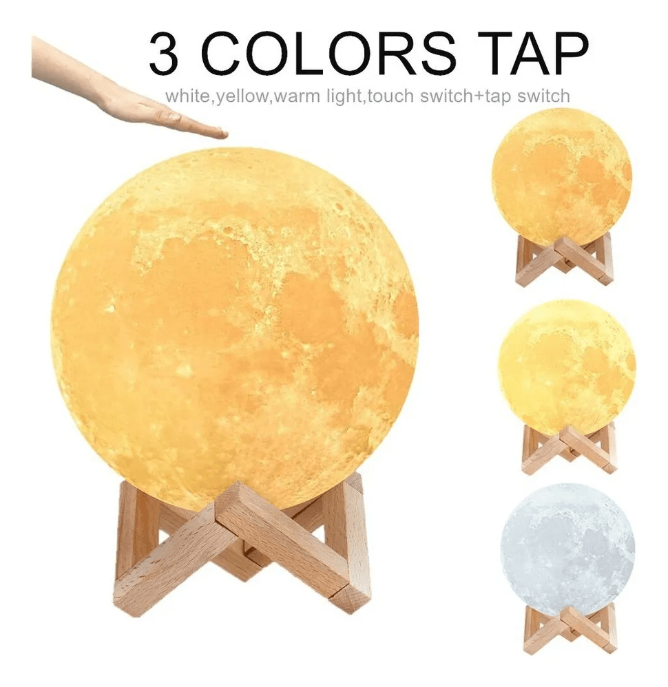 Lámpara Luna 3D Multicolor LED Decorativa Recargable Inalámbrica img #3