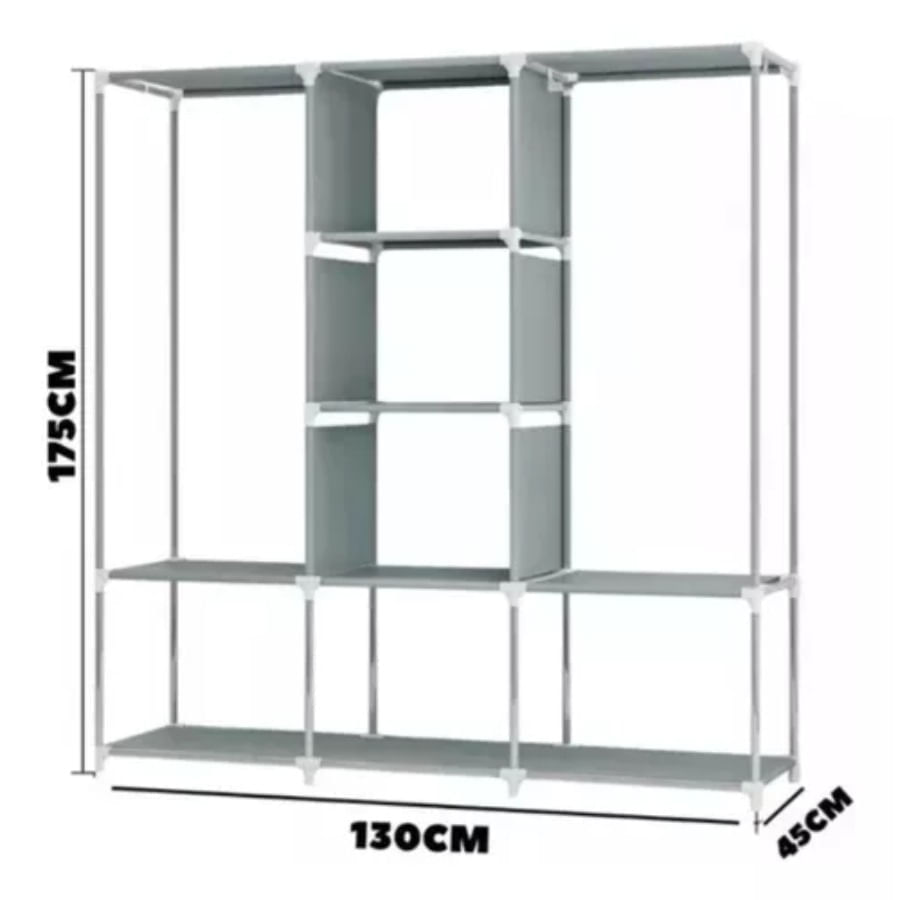 Closet Armario Doble Organizador Desarmable Resistente img #3