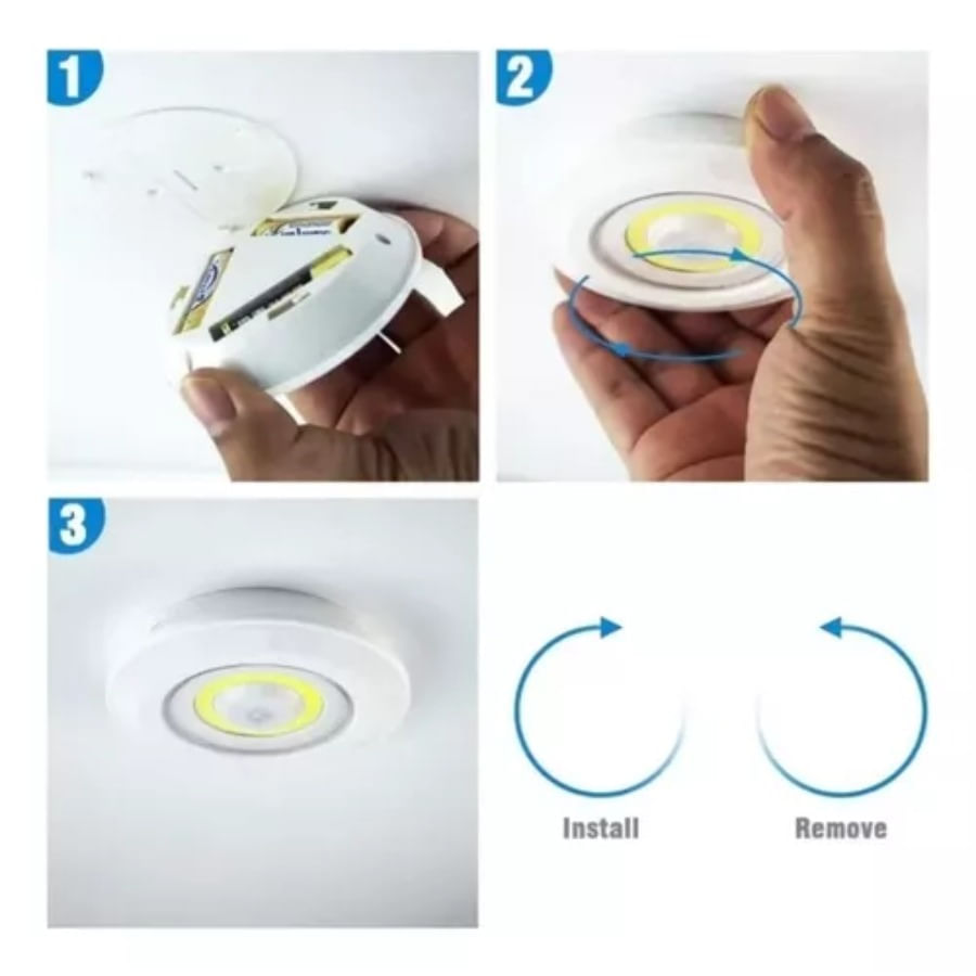 Set Juego Kit 3 Luces LED Adhesivas Inalámbricas con Control Remoto img #4