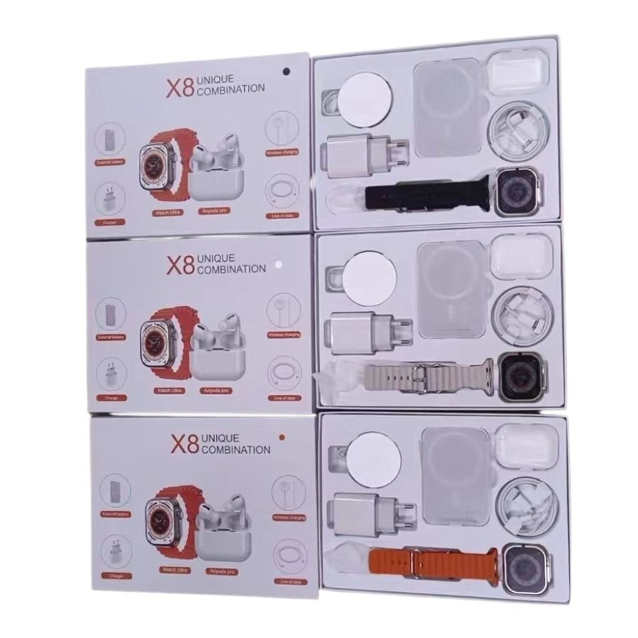 Combo Set Smartwatch Reloj 49mm Con Audifonos Y Powerbank img #6