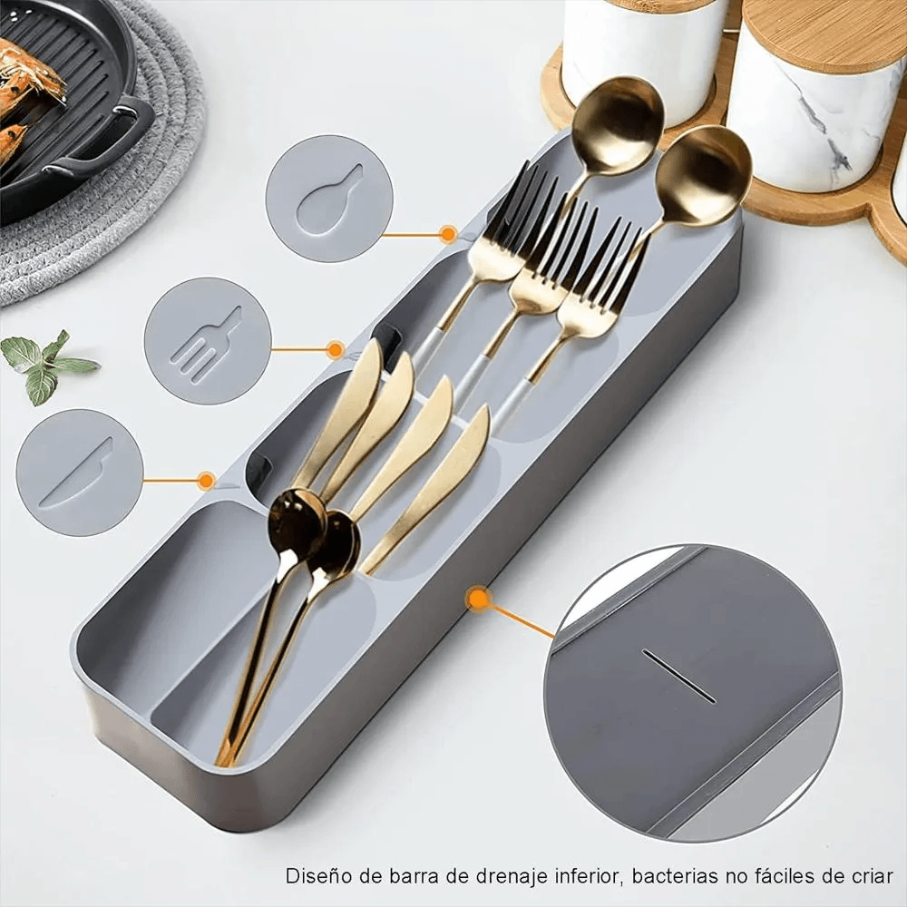 Organizador De Cubiertos Cucharas Tenerdores De Cocina Para Gavetas y Cajones img #3